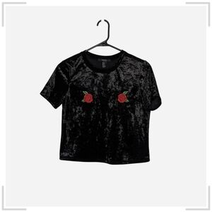 Velvet Rose Crop Top